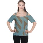 Earthbound Geometry Print Cutout Shoulder T-Shirt