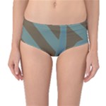 Earthbound Geometry Print Mid-Waist Bikini Bottoms