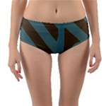 Earthbound Geometry Print Reversible Mid-Waist Bikini Bottoms