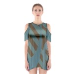 Earthbound Geometry Print Shoulder Cutout One Piece Dress