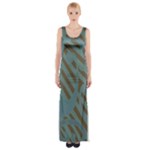 Earthbound Geometry Print Thigh Split Maxi Dress