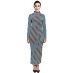 Earthbound Geometry Print Turtleneck Maxi Dress