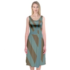 Earthbound Geometry Print Midi Sleeveless Dress from ArtsNow.com