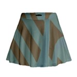 Earthbound Geometry Print Mini Flare Skirt