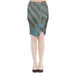 Earthbound Geometry Print Midi Wrap Pencil Skirt