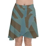 Earthbound Geometry Print Chiffon Wrap Front Skirt