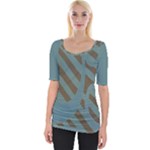 Earthbound Geometry Print Wide Neckline T-Shirt