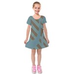 Earthbound Geometry Print Kids  Short Sleeve Velvet Dress