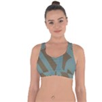 Earthbound Geometry Print Cross String Back Sports Bra