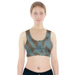 Earthbound Geometry Print Sports Bra With Pocket