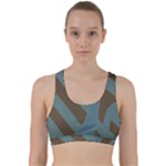 Earthbound Geometry Print Back Weave Sports Bra