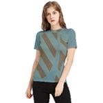 Earthbound Geometry Print Women s Short Sleeve Rash Guard