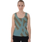 Earthbound Geometry Print Velvet Tank Top