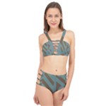 Earthbound Geometry Print Cage Up Bikini Set