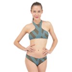 Earthbound Geometry Print High Neck Bikini Set