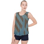 Earthbound Geometry Print Bubble Hem Chiffon Tank Top