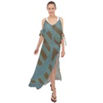 Earthbound Geometry Print Maxi Chiffon Cover Up Dress