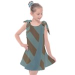 Earthbound Geometry Print Kids  Tie Up Tunic Dress