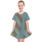 Earthbound Geometry Print Kids  Smock Dress