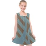 Earthbound Geometry Print Kids  Cross Back Dress