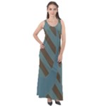 Earthbound Geometry Print Sleeveless Velour Maxi Dress