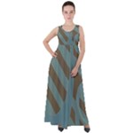 Earthbound Geometry Print Empire Waist Velour Maxi Dress