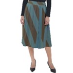 Earthbound Geometry Print Classic Velour Midi Skirt 