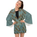 Earthbound Geometry Print Long Sleeve Kimono