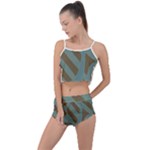 Earthbound Geometry Print Summer Cropped Co-Ord Set