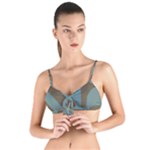 Earthbound Geometry Print Tie Up Cut Bikini Top