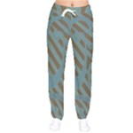 Earthbound Geometry Print Women Velvet Drawstring Pants