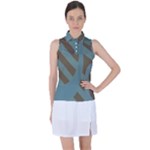 Earthbound Geometry Print Women s Sleeveless Polo T-Shirt