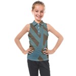 Earthbound Geometry Print Kids  Sleeveless Polo T-Shirt