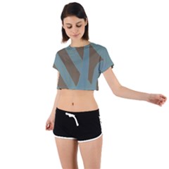 Tie Back Short Sleeve Crop T-Shirt 