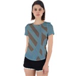 Earthbound Geometry Print Back Cut Out Sport T-Shirt