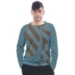 Earthbound Geometry Print Men s Long Sleeve Raglan T-Shirt