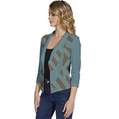 Women s Casual 3/4 Sleeve Spring Jacket 