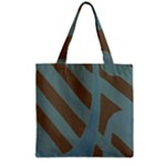 Earthbound Geometry Print Zipper Grocery Tote Bag