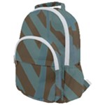 Earthbound Geometry Print Rounded Multi Pocket Backpack