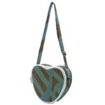 Earthbound Geometry Print Heart Shoulder Bag