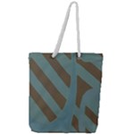 Earthbound Geometry Print Full Print Rope Handle Tote (Large)