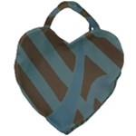 Earthbound Geometry Print Giant Heart Shaped Tote