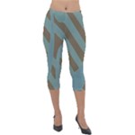 Earthbound Geometry Print Lightweight Velour Capri Leggings 