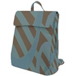 Earthbound Geometry Print Flap Top Backpack