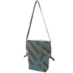 Earthbound Geometry Print Folding Shoulder Bag