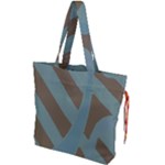 Earthbound Geometry Print Drawstring Tote Bag