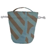 Earthbound Geometry Print Drawstring Bucket Bag