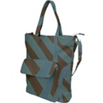 Earthbound Geometry Print Shoulder Tote Bag