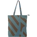 Earthbound Geometry Print Double Zip Up Tote Bag