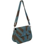 Earthbound Geometry Print Saddle Handbag